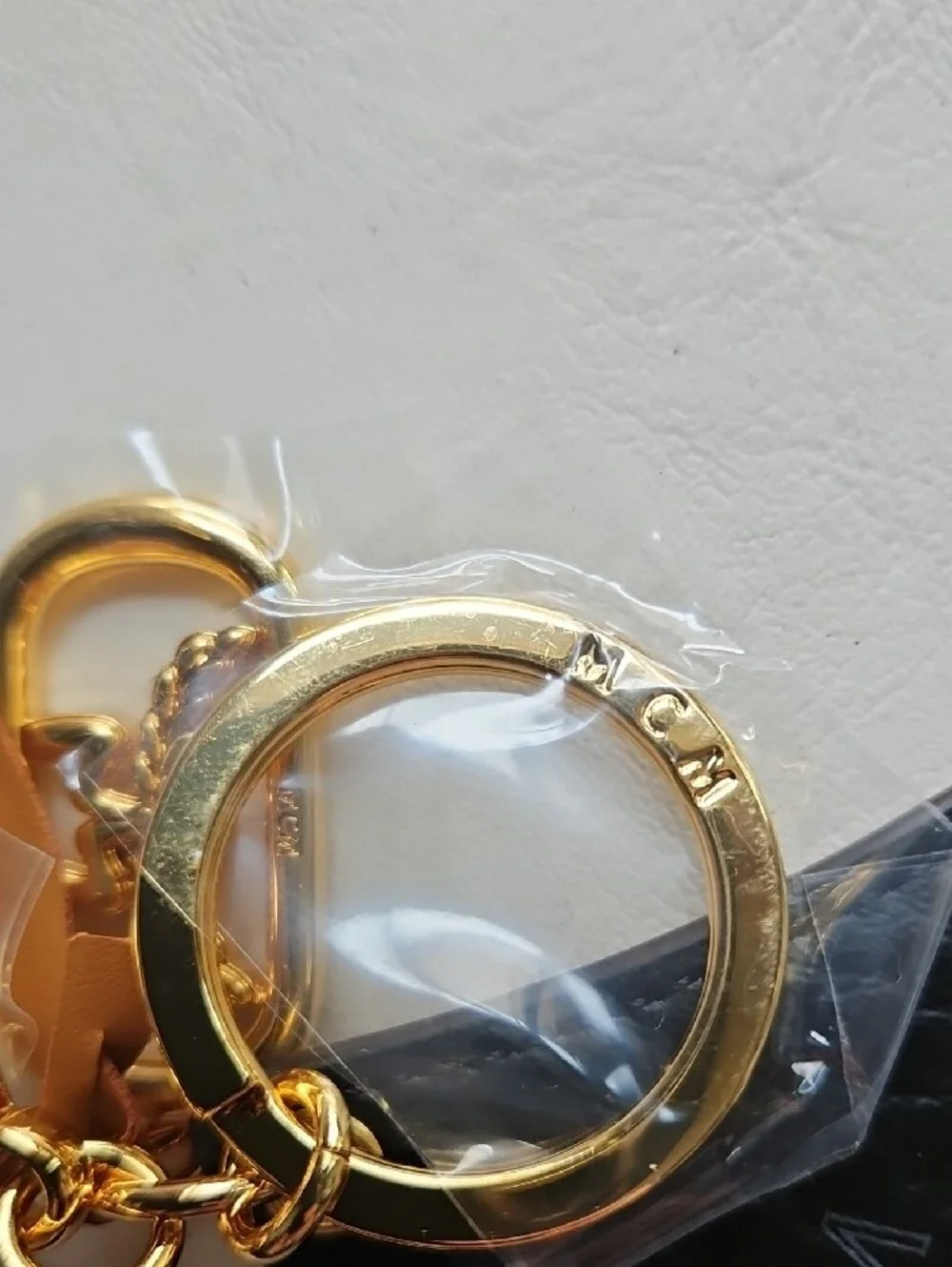 MCM BICOLOR DIAMOND KEY CHAIN